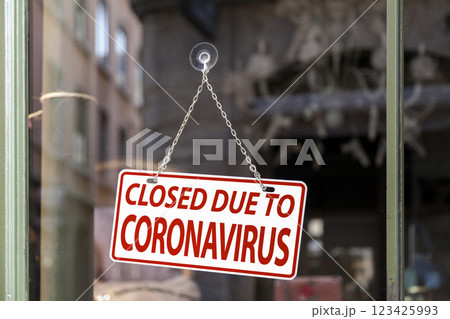 Closed due to coronavirus 123425993