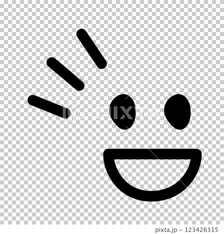手書きのかわいい絵文字・顔文字アイコン 笑顔 黒 手書きのかわいい絵文字・顔文字アイコン 笑顔 黒 123426315