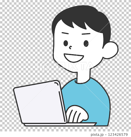 パソコンの操作をしている男性 123426579