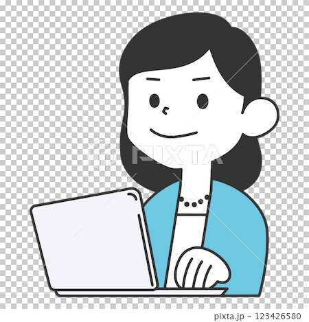 パソコンの操作をしているビジネスパーソン｜女性 123426580