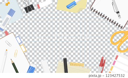 Stationery frame, grid background, background material 123427532