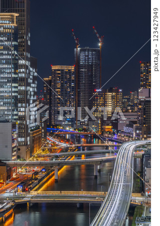大阪　中之島のステキな夜景 123427949