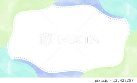 曲線のポップな背景フレーム、水彩カラー 曲線のポップな背景フレーム、水彩カラー 123428287
