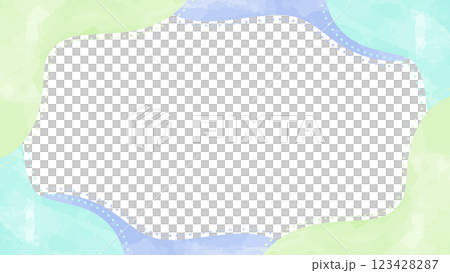曲線のポップな背景フレーム、水彩カラー 曲線のポップな背景フレーム、水彩カラー 123428287
