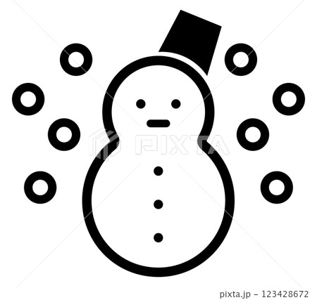 雪だるまのアイコンイラスト 123428672