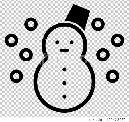 雪だるまのアイコンイラスト 123428672