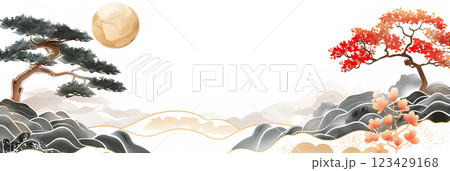 縁起の良い日本的な紋様 縁起の良い日本的な紋様 123429168