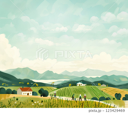 信州安曇野の風景-1 123429469