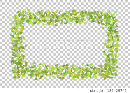 Yellow-green leaf frame Spring Fresh green Yellow-green leaf frame Spring Fresh green 123429745