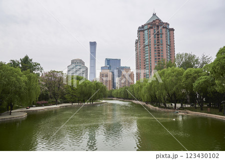 Scenery of Tuanjiehu park in spring, in Chaoyang district of Beijing, capital of China Scenery of Tuanjiehu park in spring, in Chaoyang district of Beijing, capital of China 123430102