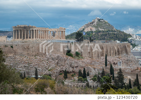 Aerial cityscape view of Athens capital city of Greece Aerial cityscape view of Athens capital city of Greece 123430720