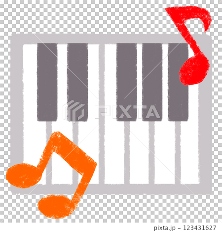 簡單插畫、蠟筆觸感、鋼琴練習 123431627