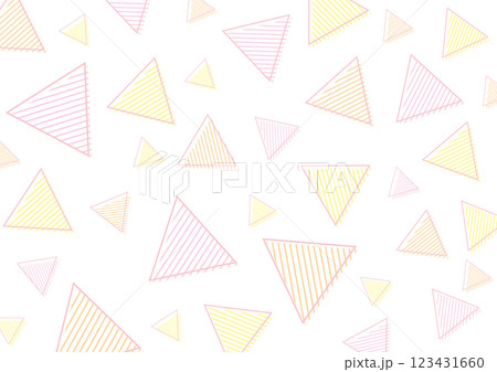 カラフルでシンプルな図形とストライプの背景イラスト 123431660