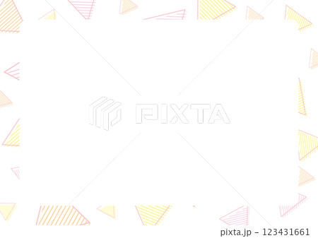 カラフルでシンプルな図形とストライプの背景イラスト 123431661
