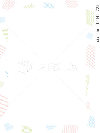 カラフルでシンプルな図形とストライプの背景イラスト カラフルでシンプルな図形とストライプの背景イラスト 123431723