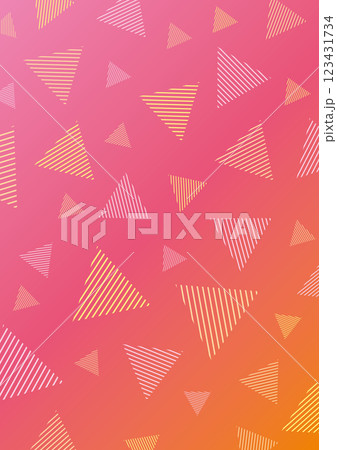 カラフルでシンプルな図形とストライプの背景イラスト カラフルでシンプルな図形とストライプの背景イラスト 123431734