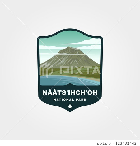 naatsichhoh National Park Reserve logo vector illustration design, canadian travel set logo design naatsichhoh National Park Reserve logo vector illustration design, canadian travel set logo design 123432442