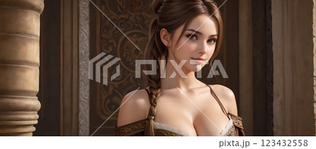 勝気で活発なお姫様　A strong and active princess 123432558