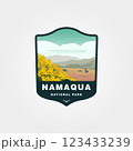 namaqua national park vintage logo design, south africa travel logo 123433239