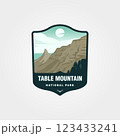 table mountain national park travel poster illustration design 123433241