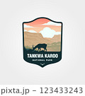 Silhouette of an antelope in the tankwa karoo national park. 123433243