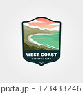 vector of west coast national park travel logo 123433246