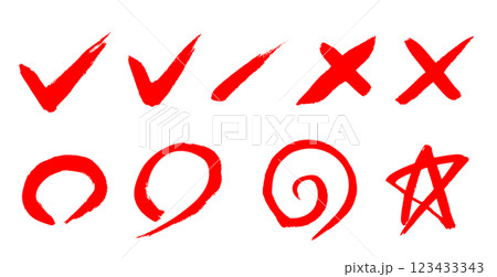 手書き採点セット まる チェック 手書き採点セット まる チェック 123433343