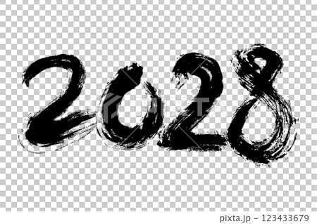 2028 Handwritten calligraphy material 123433679