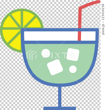 Drink with lemon slices and ice cubes Drink with lemon slices and ice cubes 123434236