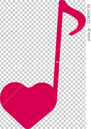 愛心圖案的音樂符號 123434239