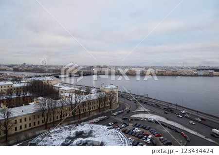 A mesmerizing winter cityscape of Saint Petersburg featuring a breathtaking river view A mesmerizing winter cityscape of Saint Petersburg featuring a breathtaking river view 123434424