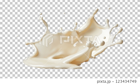 White cream drop levitating on white background 123434749