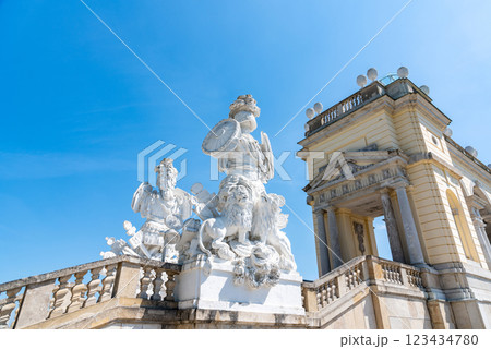 Schonbrunn Habsburg Palace and gardens in Vienna capital of Austria 123434780