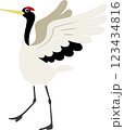 元気なタンチョウヅルのイラスト 123434816