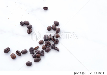 焙煎したばかりで香りのよいコーヒー豆 焙煎したばかりで香りのよいコーヒー豆 123434851