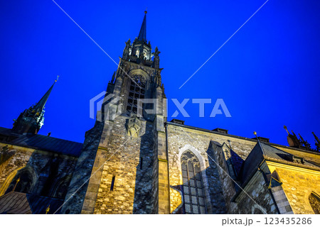 Cathedral of Saints Peter and Paul, Roman Catholic cathedral on the Petrov hill in Brno, Czech Republic 123435286