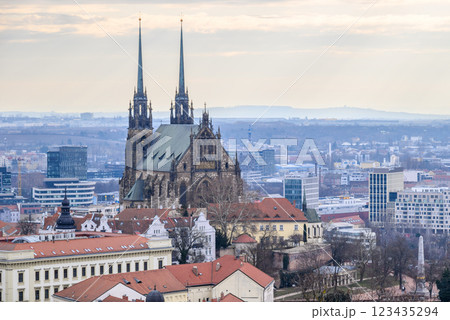 Cathedral of Saints Peter and Paul, Roman Catholic cathedral on the Petrov hill in Brno, Czech Republic 123435294