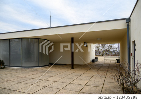 Villa Tugendhat, example of modernist architecture and UNESCO World Heritage Site in Brno, Czech Republic 123435298