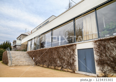 Villa Tugendhat, example of modernist architecture and UNESCO World Heritage Site in Brno, Czech Republic 123435301