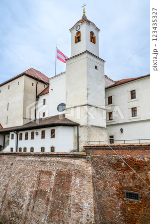 Spilberk Castle, historic fortress on a hilltop above downtown Brno, South Moravian region of the Czech Republic 123435327