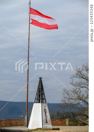Spilberk Castle, historic fortress on a hilltop above downtown Brno, South Moravian region of the Czech Republic 123435348