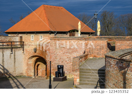 Spilberk Castle, historic fortress on a hilltop above downtown Brno, South Moravian region of the Czech Republic Spilberk Castle, historic fortress on a hilltop above downtown Brno, South Moravian region of the Czech Republic 123435352