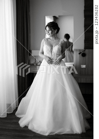 bride in a white dress at the training camp bride in a white dress at the training camp 123436282