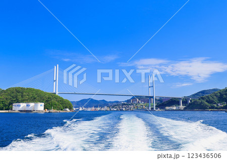 長崎湾　女神大橋 123436506