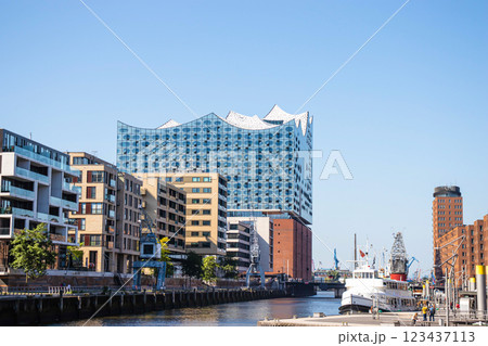 View of Elbphilarmonie. Real estate investment concept 123437113