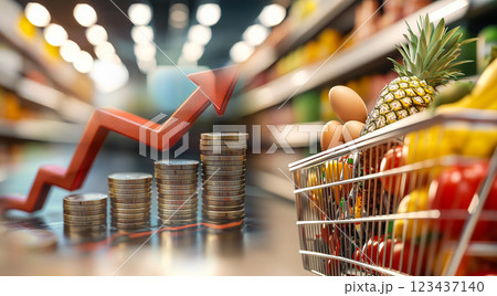 生活費の上昇、家庭の食料品予算の課題 123437140