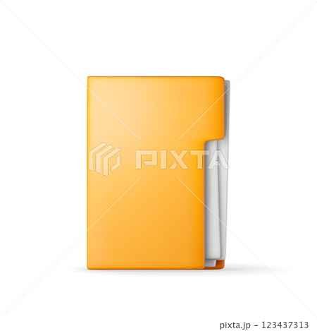3D business folder full of papers 3D business folder full of papers 123437313