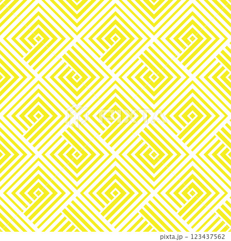 Abstract geometric pattern. A seamless vector background. White and yellow ornament. Graphic modern pattern. Simple lattice graphic design 123437562
