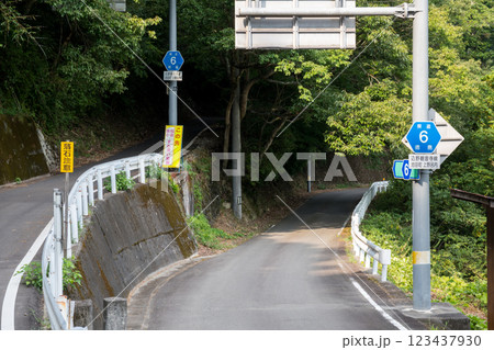 【徳島県道6号】百井別れのような交差点 【徳島県道6号】百井別れのような交差点 123437930