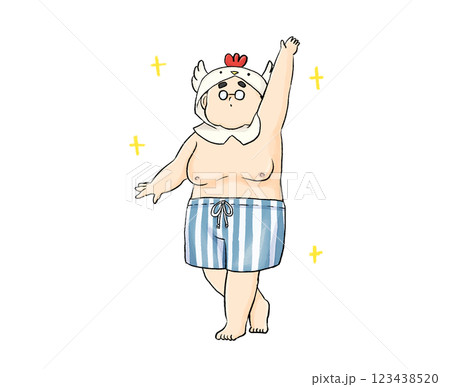 ニワトリおじさん 123438520